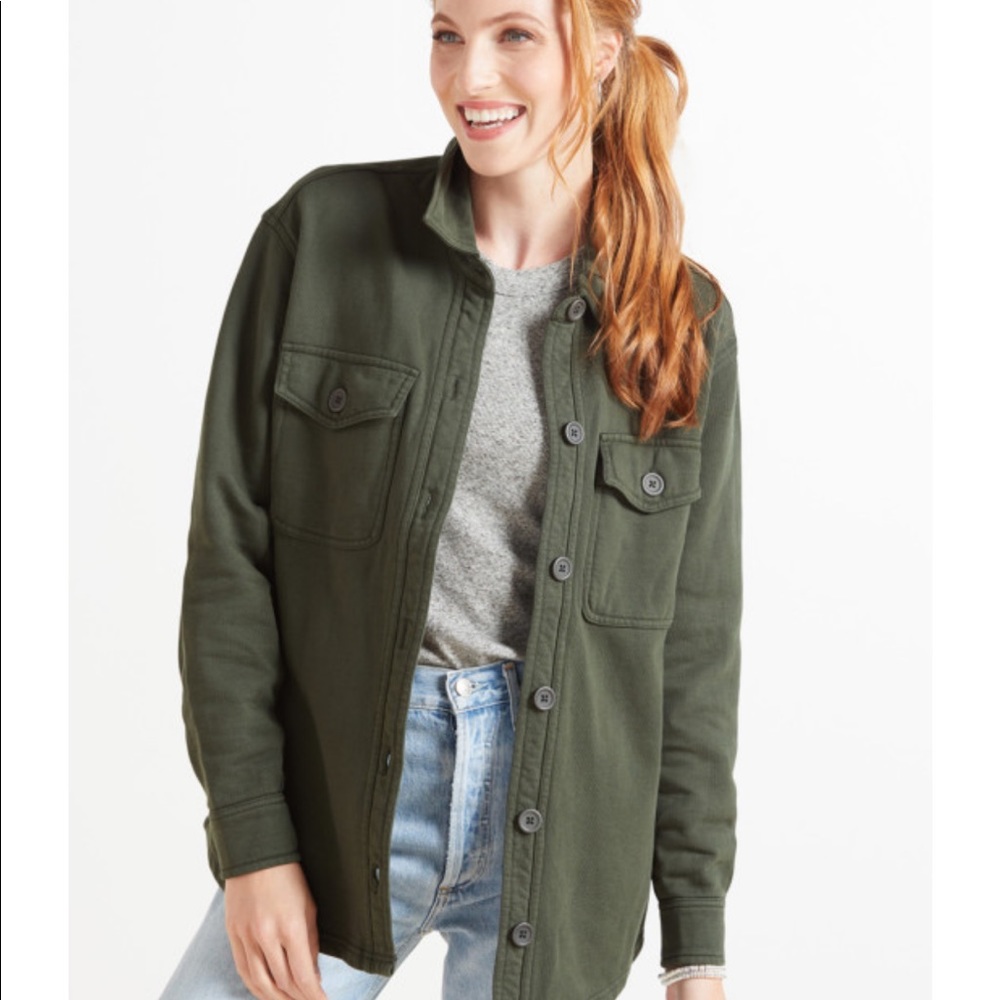 Good American Fleece Jacket in Hunter003 - Size 1/2